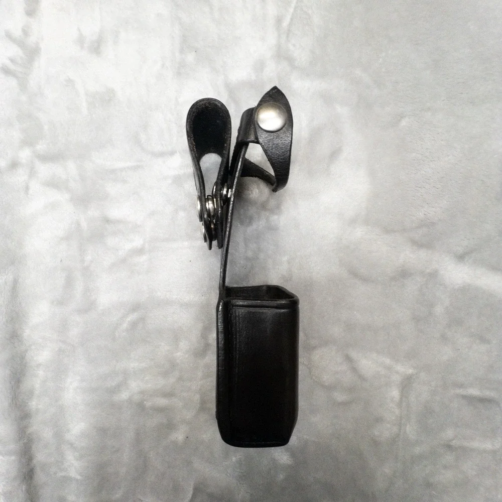 Don Hume Universal Radio Holster Black Leather Tactical Utility Belt